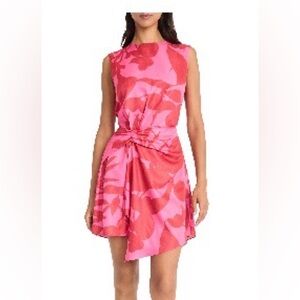 Donna Morgan Red and Pink Floral Mini Dress